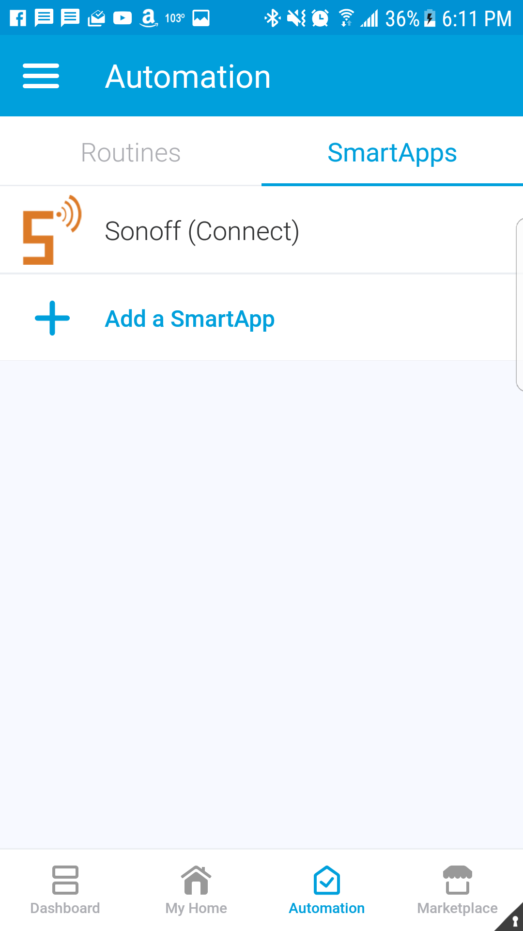 smartapp not showing in app